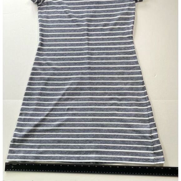 Sail To Sable Short Sleeve Cotton Knit Dress Blue w Rope Like Stripes Size Small - Picture 7 of 8